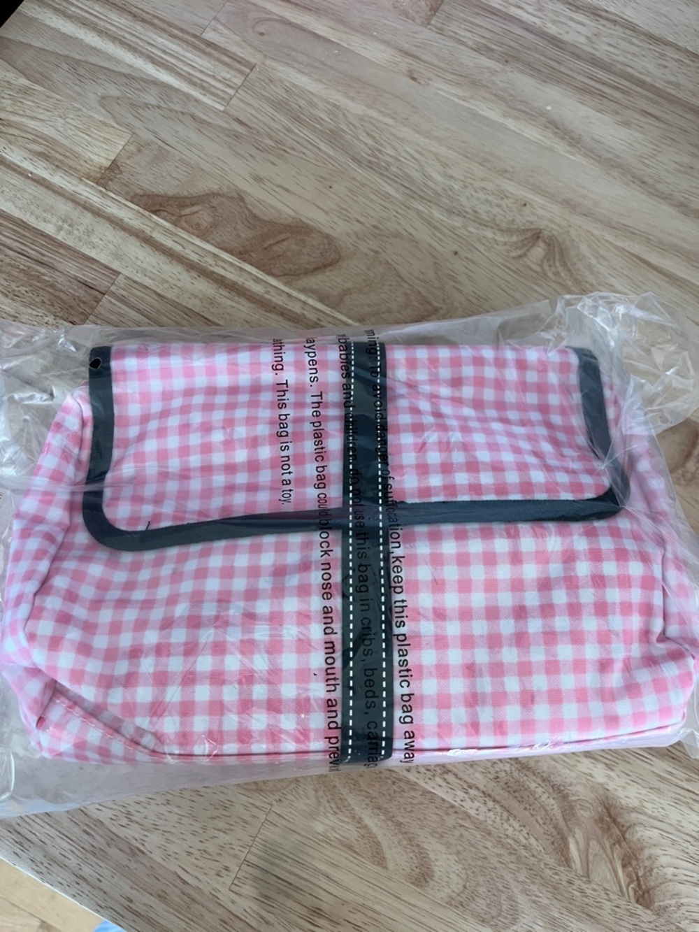 Scout pink gingham toiletry bag.. NWT